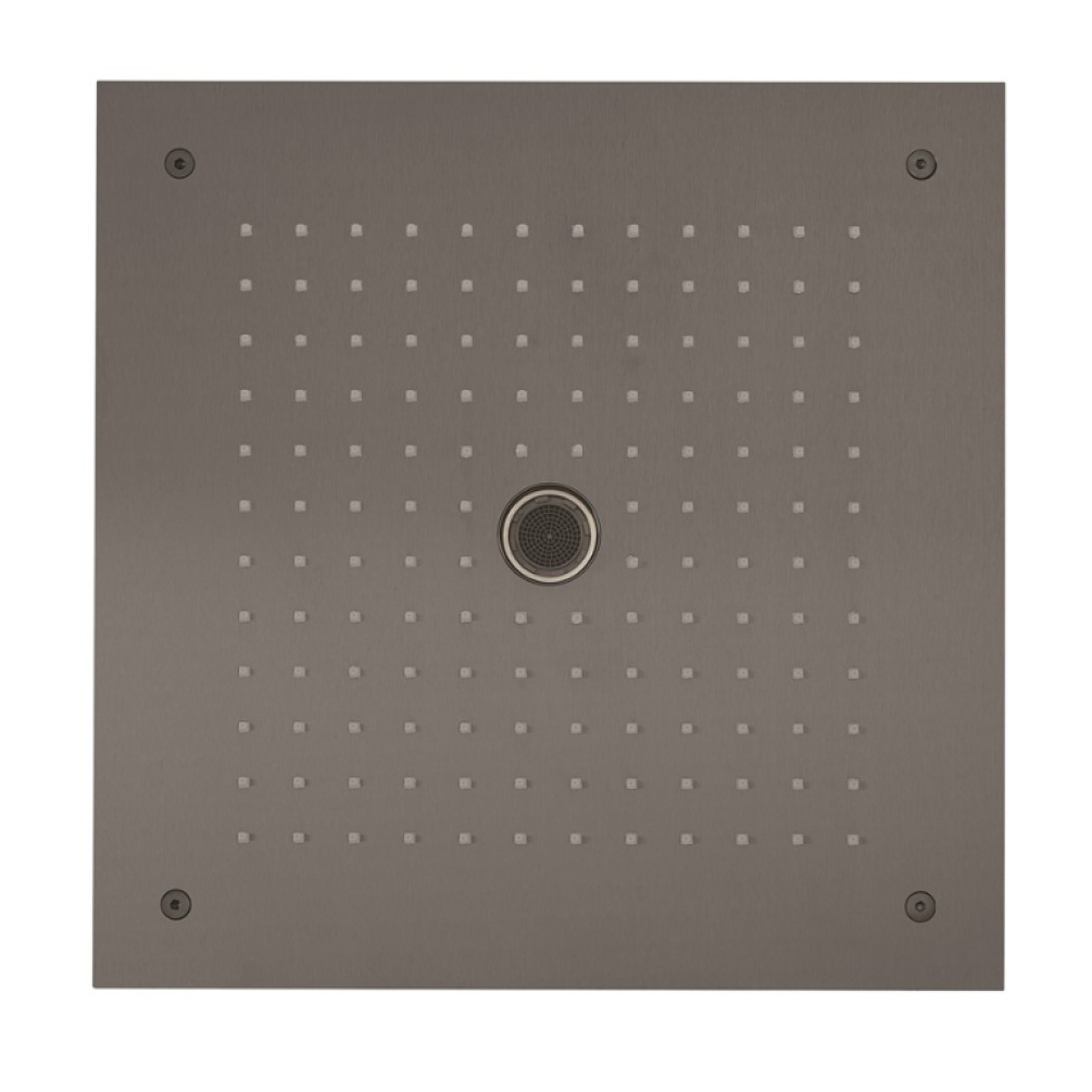 Close up product cut out image of the Crosswater MPRO Stream Slate Recessed Shower Head